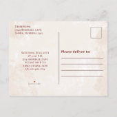 ヴィンテージベースボールオールスターシンプルバースデーパーティー インビテーションポストカード (裏面)