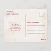 ヴィンテージベースボールオールスターシンプルバースデーパーティー ポストカード (裏面)