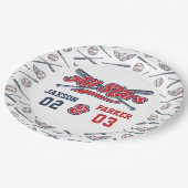 ヴィンテージベースボールオールスタージョイント誕生日 ペーパープレート (アングル)