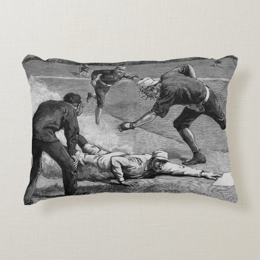 ヴィンテージベースボールバイトゥーレ・デ・タルストラップ， 1885 アクセントクッション (正面)