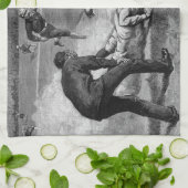 ヴィンテージベースボールバイトゥーレ・デ・タルストラップ， 1885 キッチンタオル (折り畳み)