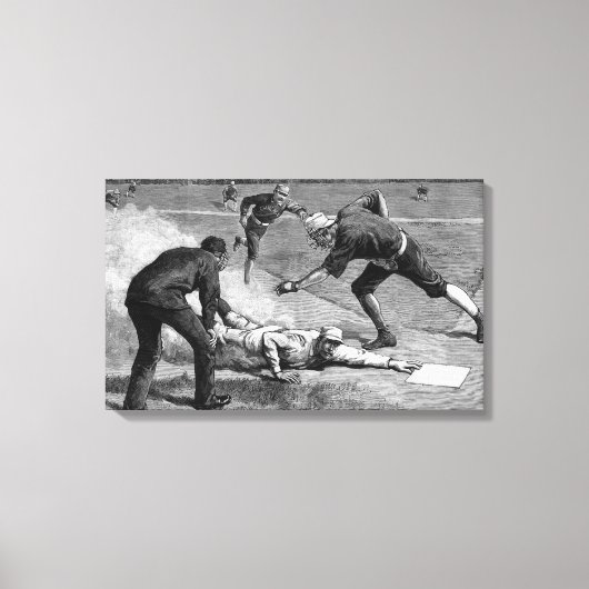 ヴィンテージベースボールバイトゥーレ・デ・タルストラップ, 1885 キャンバスプリント (正面)