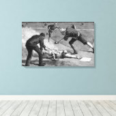 ヴィンテージベースボールバイトゥーレ・デ・タルストラップ, 1885 キャンバスプリント (インサイチュ (ウッドフロア))