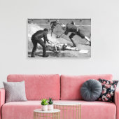 ヴィンテージベースボールバイトゥーレ・デ・タルストラップ, 1885 キャンバスプリント (インサイチュ (リビング))