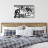 ヴィンテージベースボールバイトゥーレ・デ・タルストラップ, 1885 キャンバスプリント (インサイチュ (寝室))