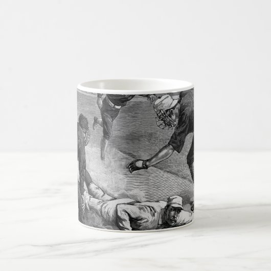 ヴィンテージベースボールバイトゥーレ・デ・タルストラップ， 1885 コーヒーマグカップ (中央)