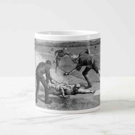 ヴィンテージベースボールバイトゥーレ・デ・タルストラップ， 1885 ジャンボコーヒーマグカップ (正面)