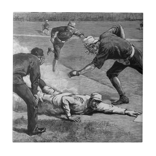 ヴィンテージベースボールバイトゥーレ・デ・タルストラップ， 1885 タイル (正面)