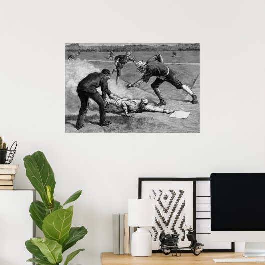 ヴィンテージベースボールバイトゥーレ・デ・タルストラップ, 1885 ポスター (ホームオフィス)