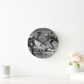 ヴィンテージベースボールバイトゥーレ・デ・タルストラップ， 1885 ラウンド壁時計 (ホーム)