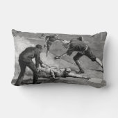 ヴィンテージベースボールバイトゥーレ・デ・タルストラップ， 1885 ランバークッション (裏面)