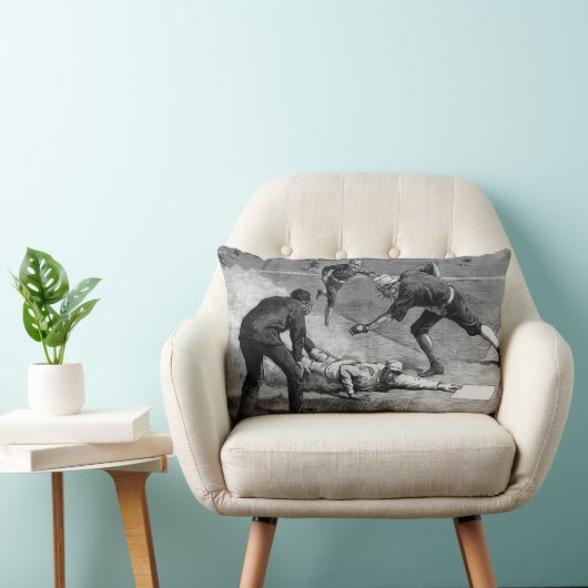 ヴィンテージベースボールバイトゥーレ・デ・タルストラップ， 1885 ランバークッション (椅子)