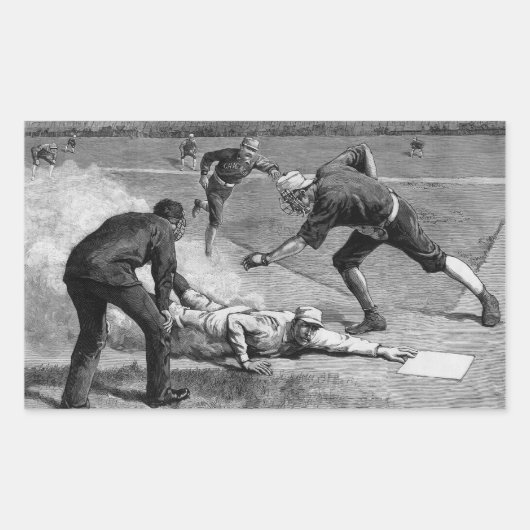 ヴィンテージベースボールバイトゥーレ・デ・タルストラップ, 1885 長方形シール (正面)