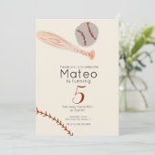 ヴィンテージベースボール誕生日パーティー 招待状 (スタンド正面)