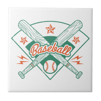 ヴィンテージベースボール セラミックタイル レトロ野球バット