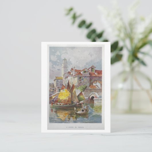 ヴィンテージベ絵画ニスのはがき ポストカード (スタンド正面)