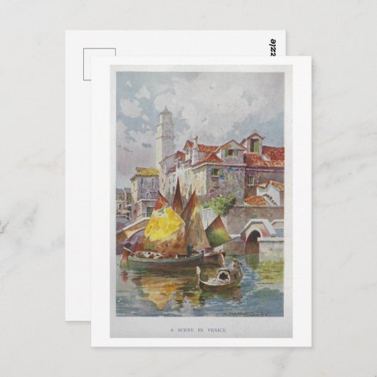 ヴィンテージベ絵画ニスのはがき ポストカード (正面/裏面)