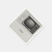 ヴィンテージペイオールドレトロ新聞ブライダルシャワー スタンダードカクテルナプキン (角)