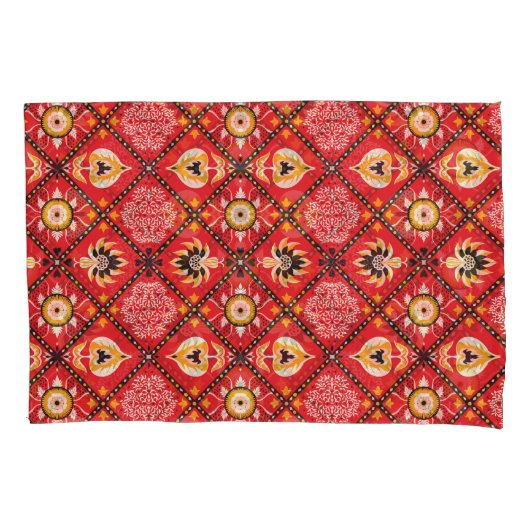 ヴィンテージペイズリーの情熱 – アジアのシルクの感覚! 枕カバー (正面)