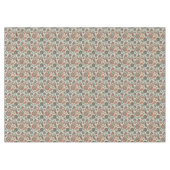 ヴィンテージペイズリーインレッドティール(緑がかった色)クリーム テーブルクロス (正面(横))