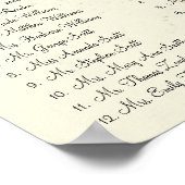 ヴィンテージペイズリークジャク座席表12表 ポスター (角)