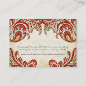 ヴィンテージペイズリーダマスクテーブル座席表 プレイスカード (裏面)