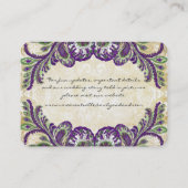 ヴィンテージペイズリーダマスクテーブル座席表 プレイスカード (裏面)