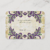 ヴィンテージペイズリーダマスクテーブル座席表 プレイスカード (正面)