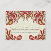 ヴィンテージペイズリーダマスクテーブル座席表 プレイスカード (裏面)