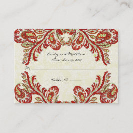 ヴィンテージペイズリーダマスクテーブル座席表 プレイスカード