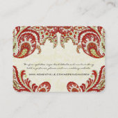 ヴィンテージペイズリーダマスクテーブル座席表 プレイスカード (裏面)