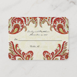 ヴィンテージペイズリーダマスクテーブル座席表 プレイスカード