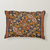 ヴィンテージペイズリーバンダナプリント、シルクネックスカーフ又は アクセントクッション (裏面)