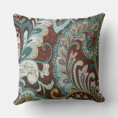 ヴィンテージペイズリーパターン装飾用クッション クッション (裏面)