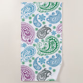 ヴィンテージペイズリーパターン ビーチタオル (正面)