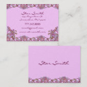 ヴィンテージペイズリーピンクアンドラズベリー 名刺 (正面/裏面)