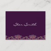 ヴィンテージペイズリーピンクアンドラズベリー 名刺 (裏面)