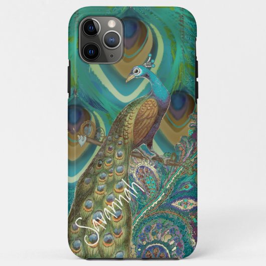 ヴィンテージペイズリーピーコックフェザーiPhone 5 Case-Mate iPhoneケース (裏面)