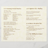 ヴィンテージペイズリーピーコックレッド結婚式 プログラム (裏面)