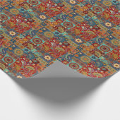 ヴィンテージペイズリーマンダラカラフルパッチワーク ラッピングペーパー (角)