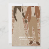 ヴィンテージペイズリーラブウィス結婚パーズ 招待状 (裏面)