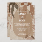 ヴィンテージペイズリーラブウィス結婚パーズ 招待状 (正面/裏面)