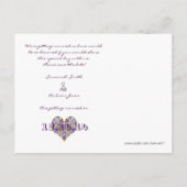 ヴィンテージペイズリー日付の保存 案内ポストカード (裏面)