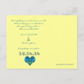 ヴィンテージペイズリー日付の保存 案内ポストカード (裏面)