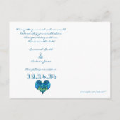 ヴィンテージペイズリー日付の保存 案内ポストカード (裏面)