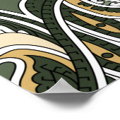 ヴィンテージペイズリー東洋民族パターンシームレスp ポスター (角)