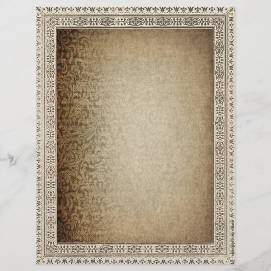 ヴィンテージペイズリー紙レターヘッド (正面)