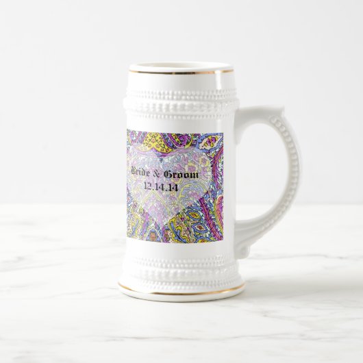 ヴィンテージペイズリー ビールジョッキ (右)