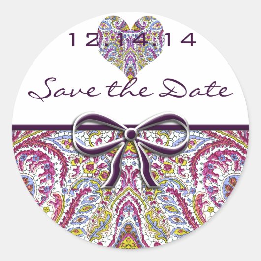 ヴィンテージペイズリー ラウンドシール (正面)