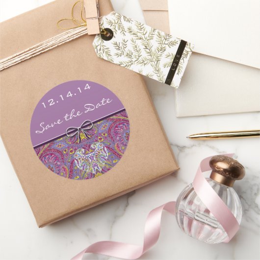 ヴィンテージペイズリー ラウンドシール (ギフト)